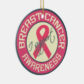 Borstkanker Bewustmakingsornament Keramisch Ornament (Rechts)