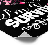 Borstkanker Bewustmakingsroze vlinderhart Ik ben e Poster (Hoek)