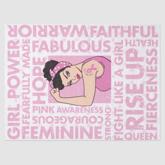 Borstkanker - Bewustmakstof Tissuepapier (Voorkant)