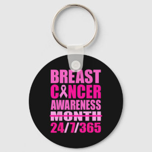 Borstkanker Bewustzijn 24 7 365 dagen Roze borst Sleutelhanger
