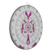 Borstkanker Bewustzijn Art Print Dartbord (Voorkant Links)