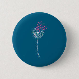 Borstkanker Bewustzijn Bloem Roze Overlevende Ontw Ronde Button 5,7 Cm