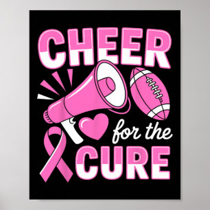 Borstkanker Bewustzijn Cheer voor de Cure Voetbal Poster