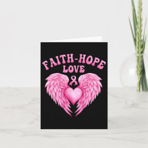 Borstkanker Bewustzijn Faith-Hope Ribbon Fight HE Kaart