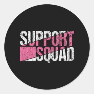 Borstkanker Bewustzijn Familie Ondersteuning Team Ronde Sticker