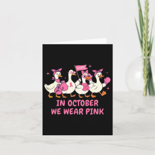 Borstkanker Bewustzijn Gekke Gans in oktober We Kaart