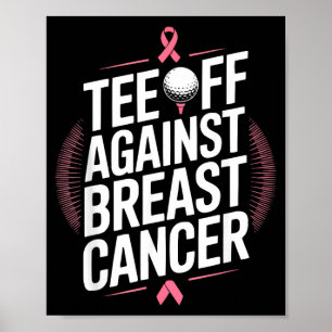 Borstkanker bewustzijn golfspeler golfer roze poster
