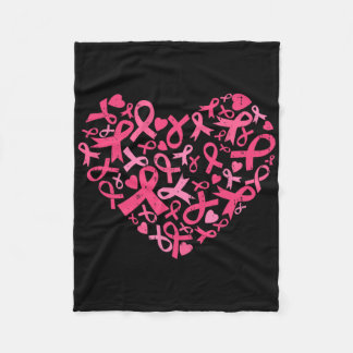 Borstkanker Bewustzijn Hart Roze Lint Vrouwen GI Fleece Deken