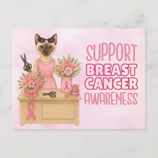 Borstkanker Bewustzijn in oktober draag we roze Briefkaart (Voorkant)