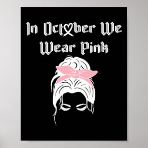 Borstkanker Bewustzijn in oktober I Draag Roze RAI Poster