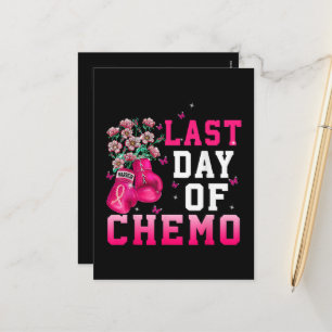 Borstkanker Bewustzijn Laatste Dag van Chemo Krijg Feestdagenkaart