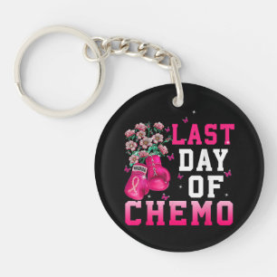 Borstkanker Bewustzijn Laatste Dag van Chemo Krijg Sleutelhanger