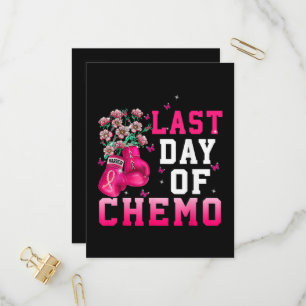 Borstkanker Bewustzijn Laatste Dag van Chemo Krijg Uitnodiging Briefkaart