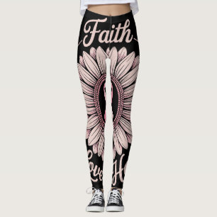 borstkanker bewustzijn maand geloof hoop genezing leggings