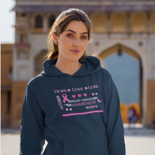 Borstkanker bewustzijn maand ontwerp hoodie