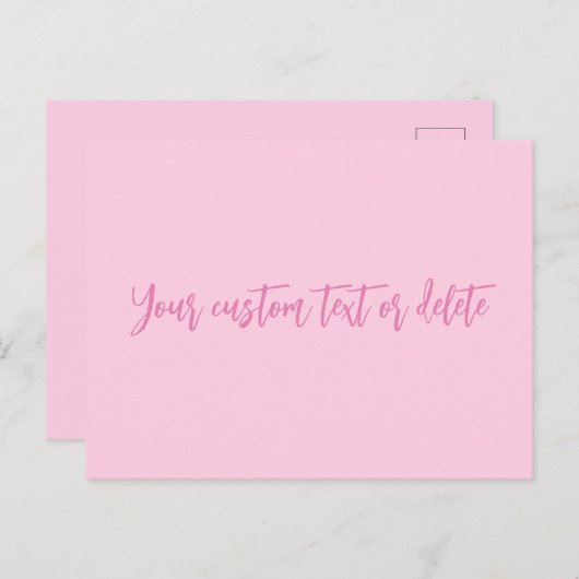 Borstkanker bewustzijn maand roze aangepaste scrip briefkaart (Voorkant / Achterkant)