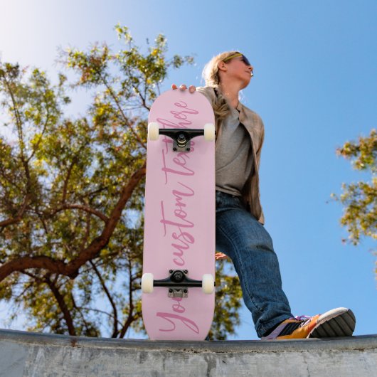Borstkanker bewustzijn maand roze aangepaste scrip skateboard (Buiten 1)