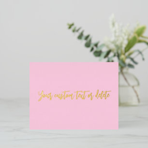 Borstkanker bewustzijn maand roze custom folie feestdagen briefkaart