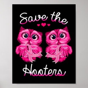 Borstkanker Bewustzijn Red de Hooters Poster