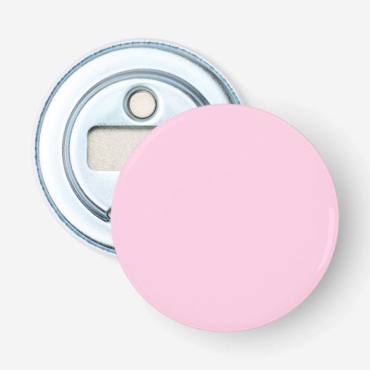 Borstkanker bewustzijn roze effen kleur schattig button flesopener (Voorkant)