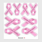 Borstkanker bewustzijn roze lint Sticker set (Vel)