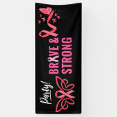 Borstkanker Bewustzijn roze oktober Spandoek (Verticaal)