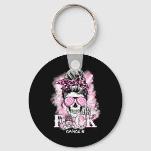 Borstkanker bewustzijn schedel F CK kanker roze ri Sleutelhanger