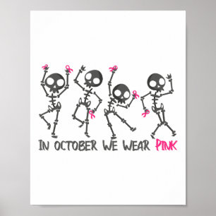 Borstkanker Bewustzijn Skelet Oktober We Draag P Poster