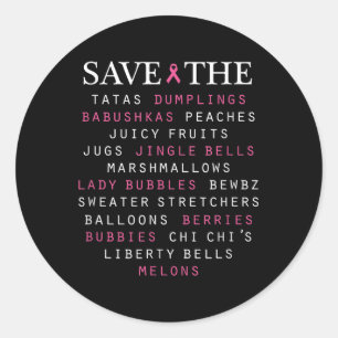 Borstkanker bewustzijn Slang termen Ronde Sticker