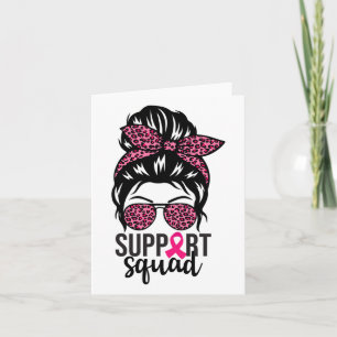 Borstkanker Bewustzijn Support-squad Messy Bun Wa Kaart