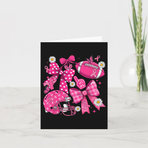 Borstkanker Bewustzijn Voetbal Coquette Bow Pink Kaart