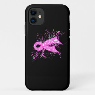 Borstkanker Bloemige Krullen Lint iPhone 11 Hoesje