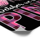 Borstkanker - Boterfly - in oktober Poster (Hoek)