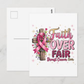 Borstkanker Bow 2025 T-shirt | Borstkanker AWA Briefkaart (Voorkant / Achterkant)