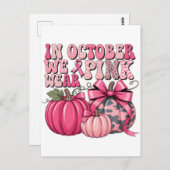 Borstkanker Bow 2025 T-shirt | Borstkanker AWA Briefkaart (Voorkant / Achterkant)