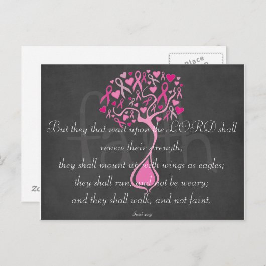 Borstkanker Briefkaarten van de Scripting van de B (Voorkant / Achterkant)