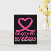 Borstkanker broer van een krijger roze hart rib kaart (Gele Bloem)