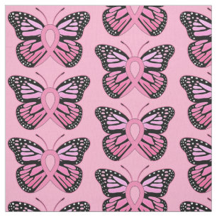 Borstkanker Butterfly Ribbon of Hope Stof