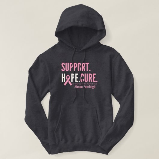 borstkanker Custom Pullover Hoodie (Design voorkant)