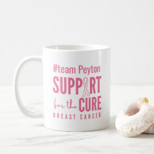 Borstkanker Custom #team Naam Ondersteuning Cure M Koffiemok