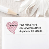 Borstkanker draagvermogen lint & hartlabels etiket (Insitu)