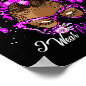 Borstkanker en bewustmaking van huiselijk geweld poster (Hoek)