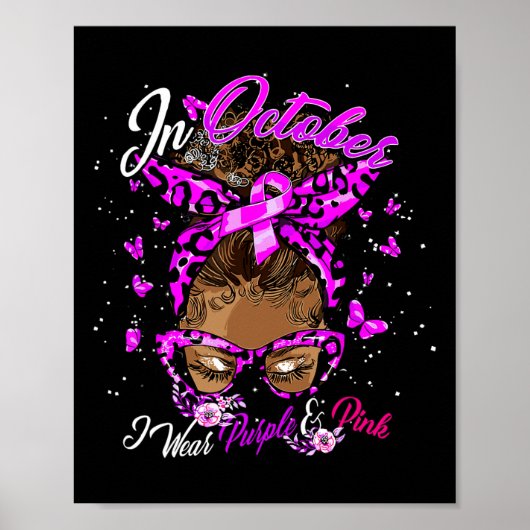 Borstkanker en bewustmaking van huiselijk geweld poster (Voorkant)