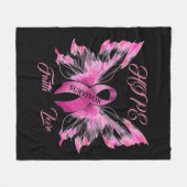 Borstkanker Fleece Deken (Voorkant (Horizontaal))