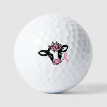 Borstkanker Floral Pink Heifer Koe Golfbal