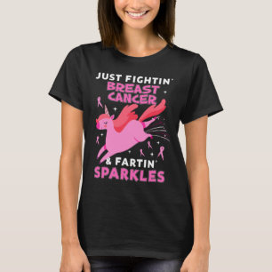 Borstkanker Funny Unicorn FarSparkles T-shirt