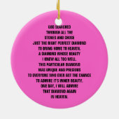 Borstkanker gedicht Memorial Keramisch Ornament (Achterkant)