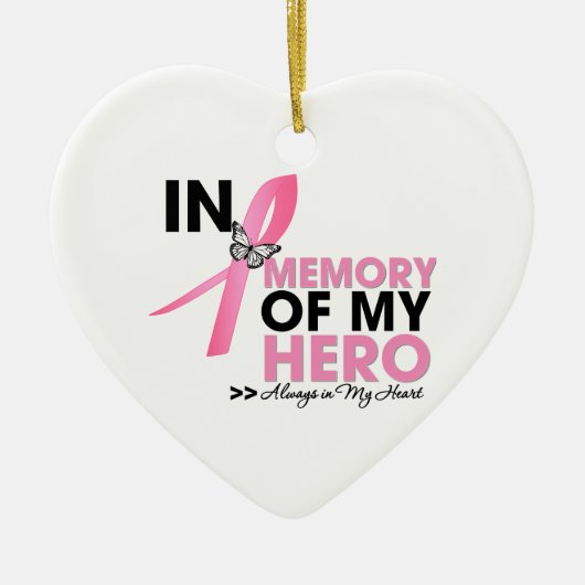 Borstkanker geërfd met mijn Hero Keramisch Ornament (Voorkant)