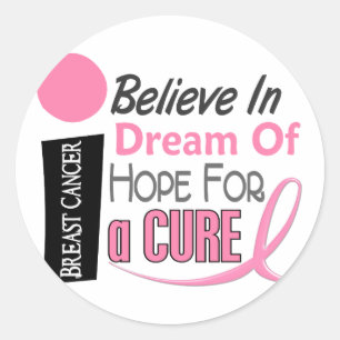 Borstkanker GELEVE DREAM HOPE Ronde Sticker