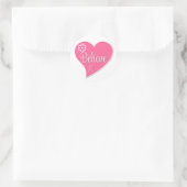 Borstkanker Geloof roze hart Ronde Sticker (Tas)